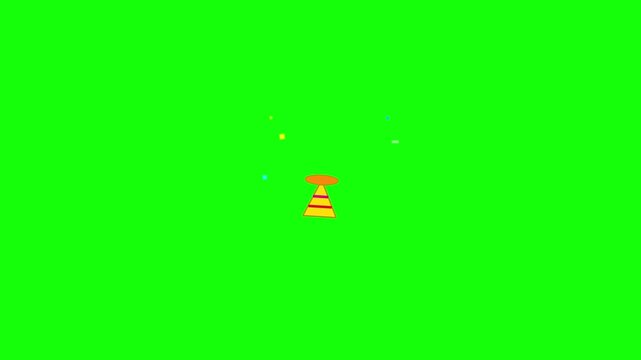 party popper emoji celebrate green screen overlay