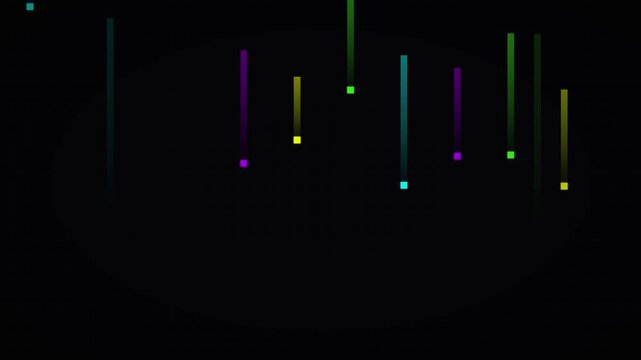 pixel art digital rain abstract tech background