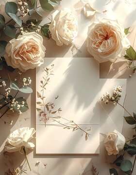 Delicate floral invitation