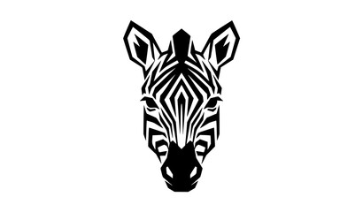 Running zebra silhouette vector artwork with modern black and white safari animal design © prosanjit