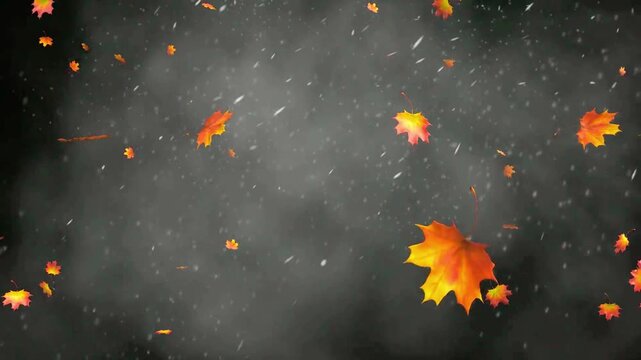 Atmospheric Magic Dreamy Morning Sunrise Landscape: Autumn Leaves on the Ground Sharp 4K