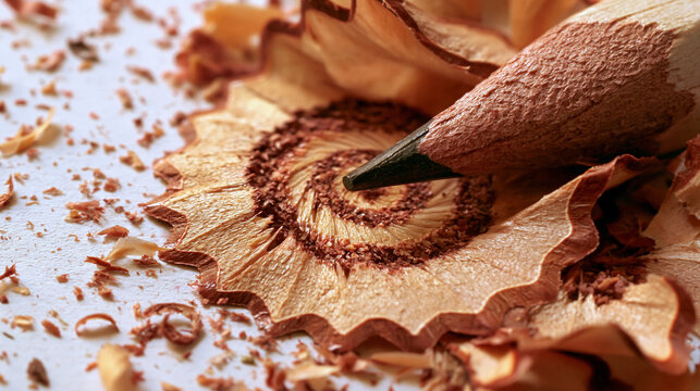 Pencil Shavings Spiral Pattern