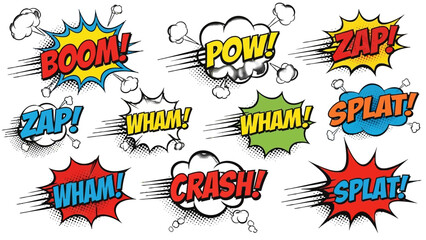 Comic book explosion sound effects. © Dicky