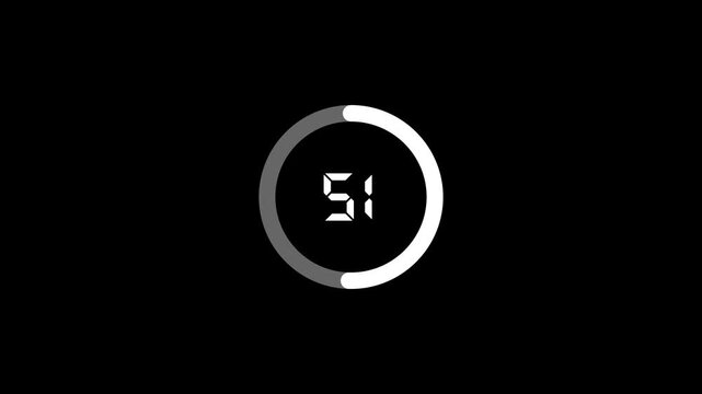 Science Loading white Circle Ring on black background. 100 in the loading ring. Loading Transfer Download Animation from zero to one hundred percent. Circle percentage. 4k video
