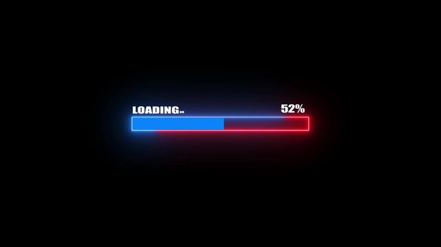 Science Loading white Circle Ring on black background. 100 in the loading ring. Loading Transfer Download Animation from zero to one hundred percent. Circle percentage. 4k video