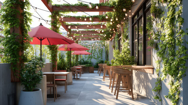 Visual Depth Decorative Mockup Pergolas Shaded Canopies