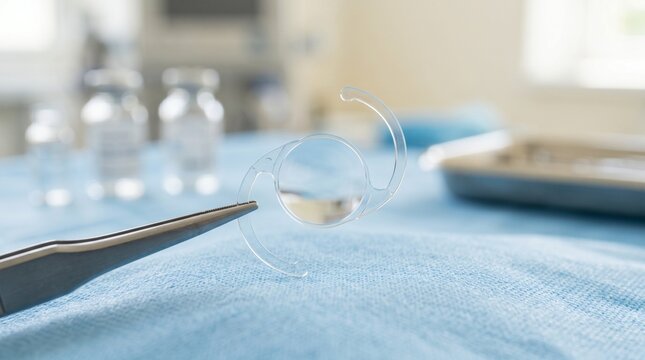 Intraocular lens implant surgical preparation with intraocular, ophthalmology
