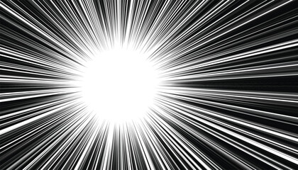 Abstract Burst of Light and Energy with Radial Lines © Basir