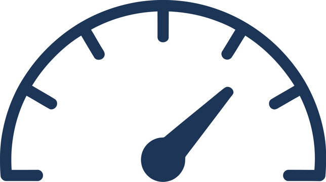 Speedometer tachometer icon vector illustration featuring modern dashboard gauge symbol for automotive interface design.
