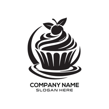 Bakery logo fresh bread pastry cake dessert shop identity template sweet food logo