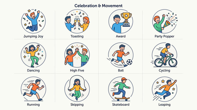 Collection of People Celebrating and Engaging in Various Activities.