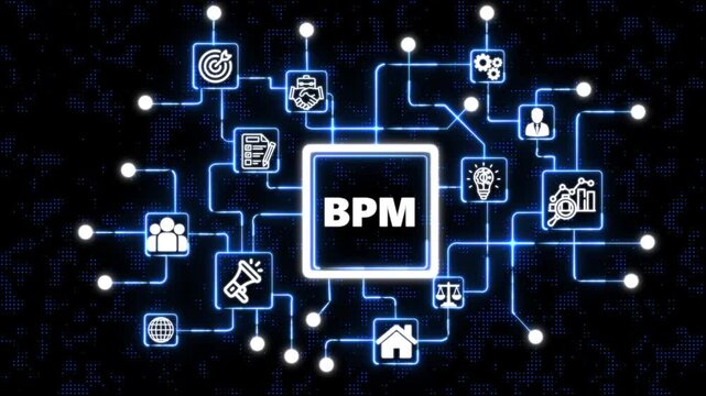 Virtual Private Server (BPM) Hosting Technology on Digital World Map Background Virtual Private Server Infrastructure Server Hosting Technology Illustration on Digital Map Background...
