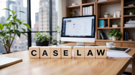 Fototapeta premium Case law research for legal precedent and litigation support helps attorneys analyze court decision, statute interpretation and judicial ruling evidence for stronger dispute preparation and appeal
