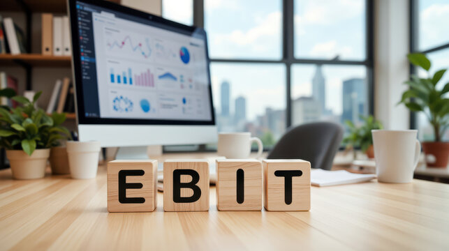 Financial core operating profit measurement determining corporate ebit indicators to evaluate business earnings margin before interest and tax deduction variables from total gross revenue