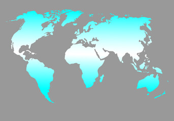 Fototapeta premium World map blue