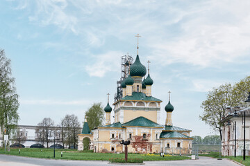 Church of St John the Baptist with green domes in Uglich, Russia © IrinaK