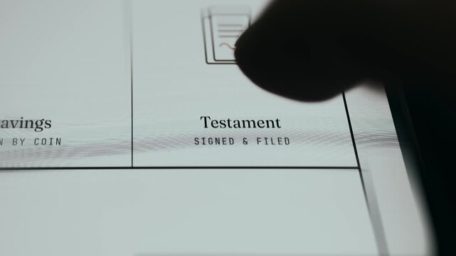Legal document icon labeled Testament