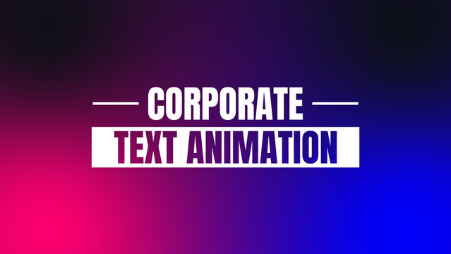 Corporate Text Animation