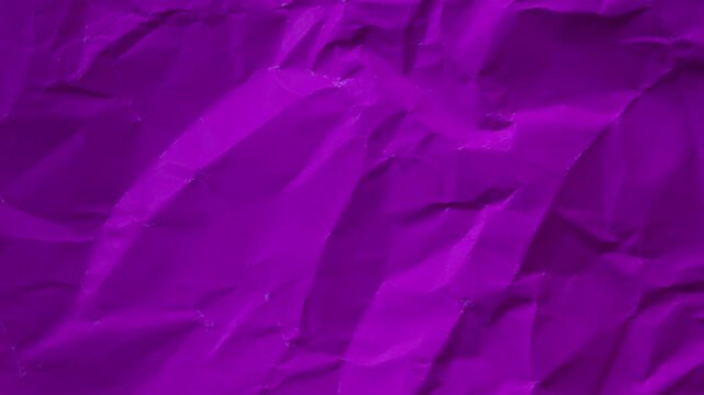 Dark Purple wrinkled paper texture seamless loop. Cool stop-motion animation for creative video overlays and modern backgrounds.