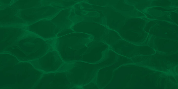 Abstract emerald green water surface with subtle ripples and caustics light effects texture background background