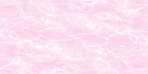 Fototapeta premium Pink water surface background with gentle ripples and soft sunlight reflections creating a dreamy pastel texture