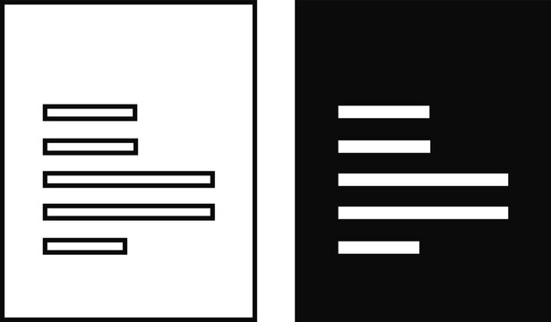 Black and white document icons on split background