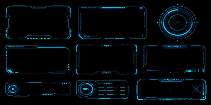 Futuristic AI Scan Interface with Biometric Facial Recognition HUD Display