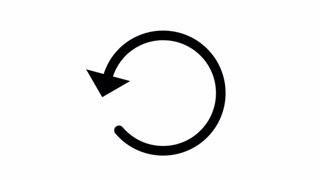 refresh and reload actions animated icon with alpha channel