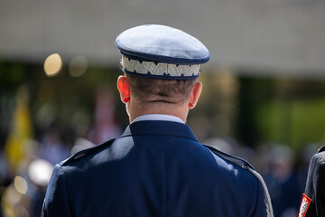 Generał polskiej policji w mundurze. Szef policji. © FotoDax