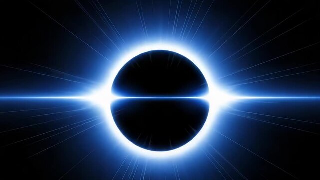 Abstract glowing eclipse or black hole effect