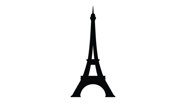 eiffel tower silhouette paris landmark architecture black