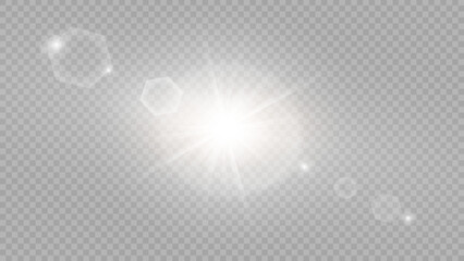 Obraz premium Vector transparent sunlight special lens flare light effect. Stock royalty free vector illustration. 
