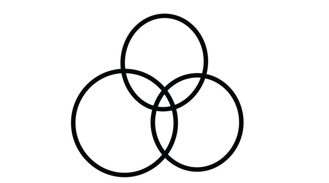 Three overlapping circles form a stylized Venn diagram on a white background.