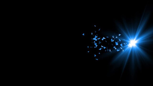 Abstract logo reveal with glitter effect, intro logo reveal transition alpha animation, glitter particles background for professional business titles and cinematic intro video production 4K