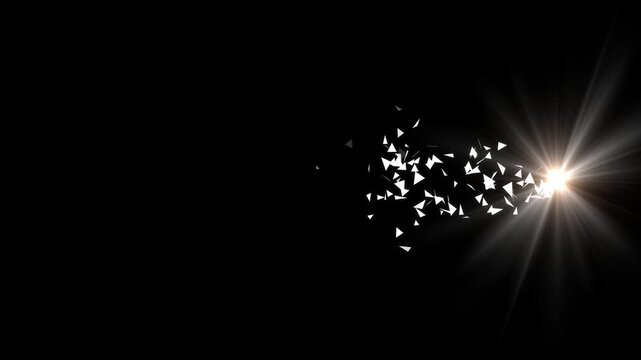 A cinematic logo reveal showcases soft light rays in a dark screen, light reveal logo intro particles animation, high-quality 4K motion design background for corporate video openers