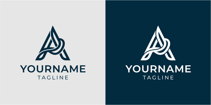 Letter A logo design template.