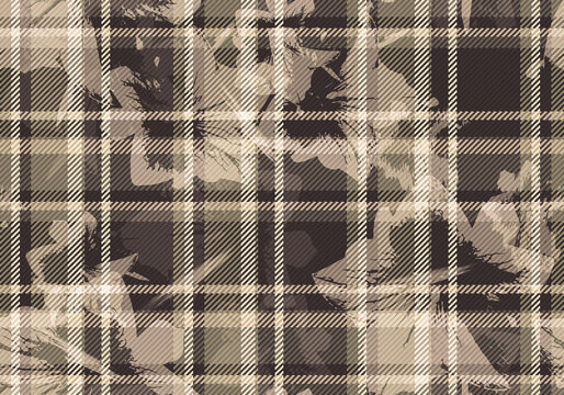 Seamless tartan plaid pattern background. Fabric texture. Vector.