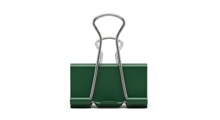 Naklejka premium Green metal binder clip