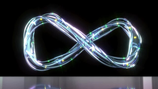 Blue endless infinity sign bg able to loop 4k