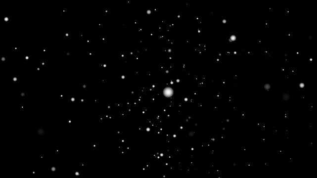 White Particles Floating In Dark Space image photo