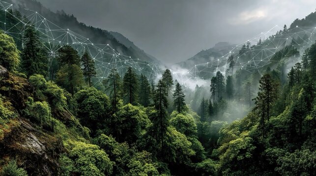 Advanced environmental intelligence systems monitoring ecosystems through AI analysis, sensor networks, and predictive sustainability frameworks