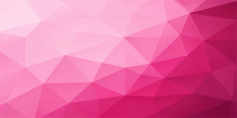 Obraz premium Pink Polygon Background: Abstract Low Poly Geometric Design with Blush Pink Gradient Texture