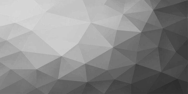 Gray Polygon Background: Abstract Low Poly Geometric Design with Modern Monochrome Texture