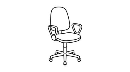 Office chair line drawing on a white background © munna