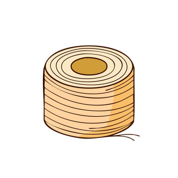 Rolled Natural Twine or String for Crafts and Packaging