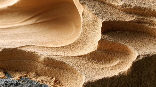 Carved sandstone texture background with abstract erosion pattern and copy space, natural material, texture detail, weathered surface, with copy space