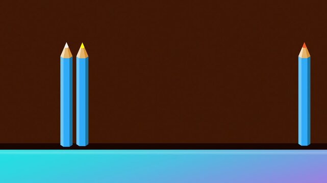Minimal color pencils on Brown Background Motion Graphics