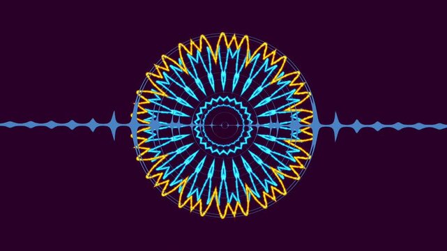 Colorful Radial Mandala Motion Graphics Background