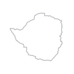 Obraz premium zimbabwe map monoline Suitable for posters and web icons
