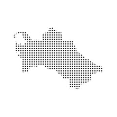 Obraz premium turkmenistan map pixel art Suitable for posters and web icons